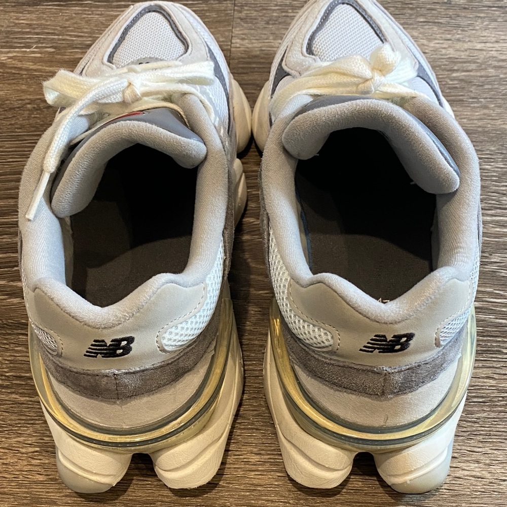 New Balance Gray & White Mesh Suede Sneakers 9060 - Picture 7 of 8